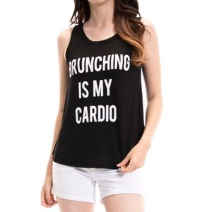 Black Brunching Is My Cardio Tank Top